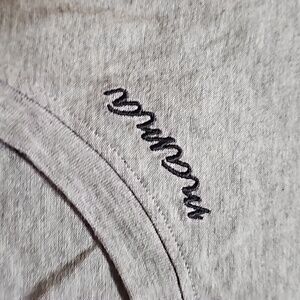 Women Maternity XXL Short Sleeve Mama Embroidery Gray T-Shirt New